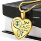 KT0085 Turquoise Hummingbird God Has You In His Arms I Have You In My Heart Love Infinity Heartbeat Heart Pendant Luxury Necklace with Back Engraving