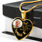 Golden Butterfly God Has You HNLVBC0025 Personalized Memorial Heart Pendant Necklace