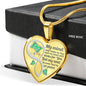 Aquamarine Butterfly My Mind Memorial Heart Pendant Necklace HNLVBC0005
