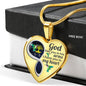 Hummingbird God Has You Memorial Heart Pendant Necklace HNLVBC0014