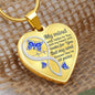 Blue Butterfly My Mind HNLVBC0005 Memorial Heart Pendant Necklace