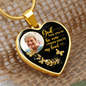 Golden Butterfly God Has You HNLVBC0025 Personalized Memorial Heart Pendant Necklace