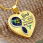 Hummingbird God Has You Memorial Heart Pendant Necklace HNLVBC0014