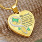 Aquamarine Butterfly My Mind Memorial Heart Pendant Necklace HNLVBC0005