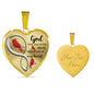 KT0093 Caridnal Red Bird God Has You In His Arms I Have You In My Heart Love Infinity Heartbeat Heart Pendant Luxury Necklace with Back Engraving