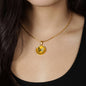 DAI06 Butterfly Daisy Flowers NE01 My Mind Still Talks To You Luxury Necklace with Back Engraving