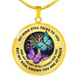 My Mind Still Talks To You Butterfly Luxury Necklace with Back Engraving