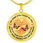 My Mind Still Talks To You Butterfly Pink Tree Of Life PT0013 Luxury Necklace with Back Engraving