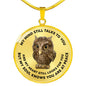 My Mind Still Talks To You Owl Night Bird Luxury Necklace with Back Engraving