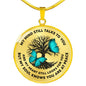 My Mind Still Talks To You Turquoise Butterflies Tree Of Life 020520VTC20 Luxury Necklace with Back Engraving