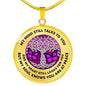 My Mind Still Talks To You Butterfly Purple Tree Of Life PT0015 Luxury Necklace with Back Engraving