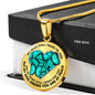 SP0109003 Mind Still Talks To You Turquoise Butterflies Broken Heart Luxury Necklace with Back Engraving