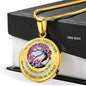 My Mind Still Talks To You Purple Butterflies Moon Tree Of Life SP2209002 Luxury Necklace with Back Engraving