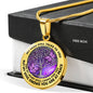 AG2208030 My Mind Still Talks To You Purple Butterflies Tree Of Life Luxury Necklace with Back Engraving