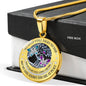 My Mind Still Talks To You Purple And Turquoise Butterflies Tree Of Life SP1909005 Luxury Necklace with Back Engraving