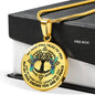 AG0608131 My Mind Still Talks To You Hummingbirds Black Celtic Knot Tree Of Life Luxury Necklace with Back Engraving