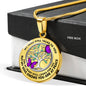 JL2307027 My Mind Purple Butterflies New Family Tree Of Life Luxury Necklace with Back Engraving