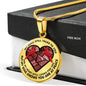 SP0109039 My Mind Still Talks To You Red Cardinals Broken Heart Luxury Necklace with Back Engraving