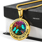 AG2408004 My Mind Still Talks To You Turquoise Butterflies Flower Luxury Necklace with Back Engraving