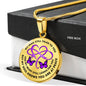 My Mind Still Talks To You Purple Butterfly Infinite Love Heart PT0017 Luxury Necklace with Back Engraving