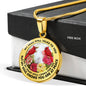 AG2208057 My Mind Still Talks To You Red Cardinals Flower Luxury Necklace with Back Engraving