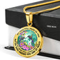 AG2408073 My Mind Still Talks To You Hummingbirds Flower Luxury Necklace with Back Engraving