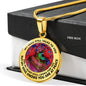 AG2608043 My Mind Still Talks To You Red Cardinals Flower Luxury Necklace with Back Engraving