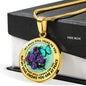AG2908011 My Mind Still Talks To You Turquoise Butterflies Flower Luxury Necklace with Back Engraving