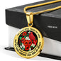 AG2908063 My Mind Still Talks To You Red Cardinals Flower Luxury Necklace with Back Engraving