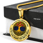 AG0608087 My Mind Still Talks To You Red Cardinals Gold Celtic Knot Tree Of Life Luxury Necklace with Back Engraving