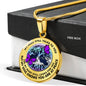 JL2207016 My Mind Purple Butterflies And Metal Tree Of Life With Galaxy Luxury Necklace with Back Engraving