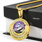 My Mind Still Talks To You Purple Butterflies Moon Tree Of Life SP2209007 Luxury Necklace with Back Engraving