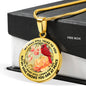 AG2908059 My Mind Still Talks To You Red Cardinals Flower Luxury Necklace with Back Engraving