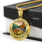 AG2508020 My Mind Still Talks To You Orange Monarch Butterflies Flower Luxury Necklace with Back Engraving