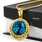 AG1308005 My Mind Still Talks To You Blue Butterflies Tree Of Life Luxury Necklace with Back Engraving