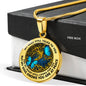 AG2208025 My Mind Still Talks To You Blue Butterflies Gold Tree Of Life Luxury Necklace with Back Engraving