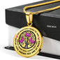 My Mind Still Talks To You Purple Butterflies Black Tree Of Life Luxury Necklace with Back Engraving