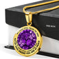 AG2108025 My Mind Still Talks To You Purple Butterflies Tree Of Life Luxury Necklace with Back Engraving