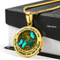 AG2208004 My Mind Still Talks To You Turquoise Butterflies Gold Tree Of Life Luxury Necklace with Back Engraving