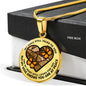 SP0109027 My Mind Still Talks To You Orange Monarch Butterflies Broken Heart Luxury Necklace with Back Engraving
