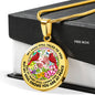 AG2408049 My Mind Still Talks To You Red Cardinals Flower Luxury Necklace with Back Engraving