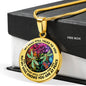 AG2408059 My Mind Still Talks To You Dragonflies Flower Luxury Necklace with Back Engraving