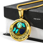 AG0608073 My Mind Still Talks To You Turquoise Butterflies Gold Moon Tree Of Life And Galaxy Luxury Necklace with Back Engraving