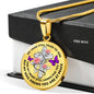 JL2007013 My Mind Still Talks To You Purple Butterflies Three Rose And Silver Cross Luxury Necklace with Back Engraving