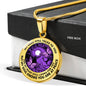 AG2208018 My Mind Still Talks To You Purple Butterflies Tree Of Life Meditation Luxury Necklace with Back Engraving