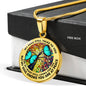 AG2108008 My Mind Still Talks To You Turquoise Butterflies Tree Of Life Luxury Necklace with Back Engraving