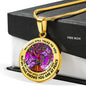 AG2208033 My Mind Still Talks To You Purple Butterflies Tree Of Life Luxury Necklace with Back Engraving