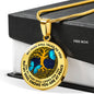 AG0608011 My Mind Still Talks To You Blue Butterflies Gold Celtic Knot Tree Of Life Luxury Necklace with Back Engraving
