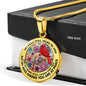 AG2208056 My Mind Still Talks To You Red Cardinals Flower Luxury Necklace with Back Engraving