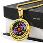 AG2608030 My Mind Still Talks To You Purple Butterflies Flower Luxury Necklace with Back Engraving